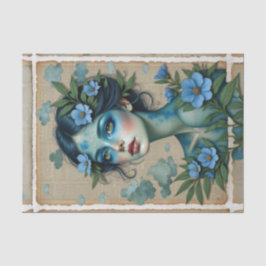 Blue Hued Dreamer | Dekoupage Paper 🌧️ 💙 Seidenpapier