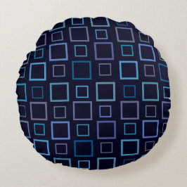 Blue Hues Harmony: Shades of Serenity Dark Rundes Kissen