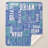 Blue Hues Sherpa Blanket Sherpadecke (Vorderseite)