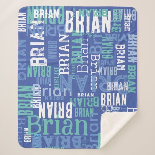 Blue Hues Sherpa Blanket Sherpadecke (Vorderseite)