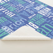 Blue Hues Sherpa Blanket Sherpadecke (3/4)