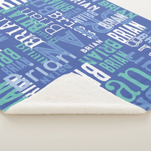 Blue Hues Sherpa Blanket Sherpadecke (3/4)