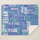 Blue Hues Sherpa Blanket Sherpadecke (Vorderseite (Horizontal))