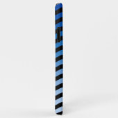 Blue Hues Wavy Stripes Case-Mate iPhone Hülle (Hinten/Rechts)