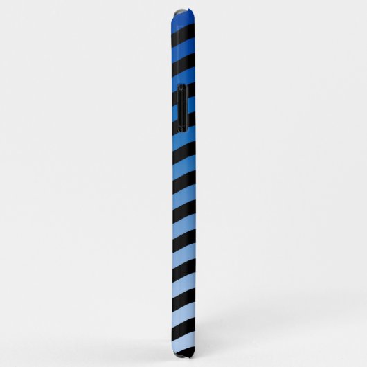 Blue Hues Wavy Stripes Case-Mate iPhone Hülle (Hinten/Rechts)