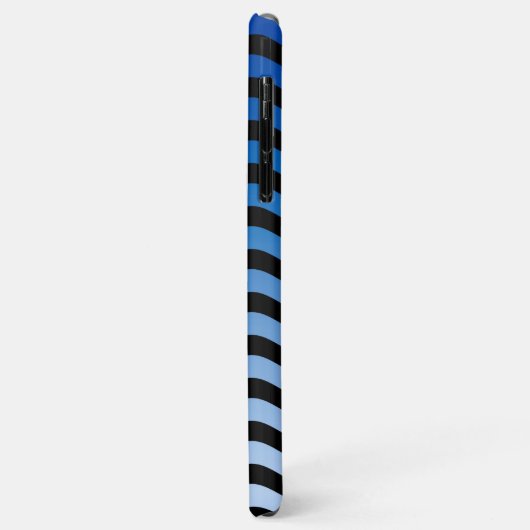 Blue Hues Wavy Stripes Case-Mate iPhone Hülle (Hinten/Links)