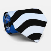 Blue Hues Wavy Stripes Krawatte (Gerollt)