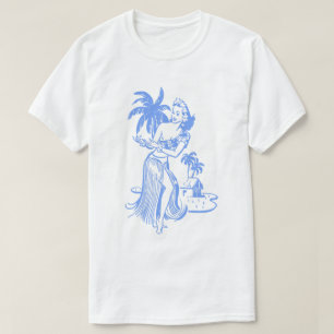 Blue Hula Girl T - Shirt