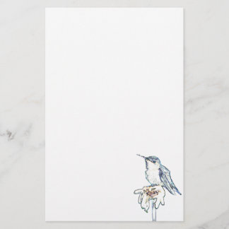 Blue Hummingbird auf Shasta Daisy Briefpapier