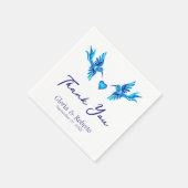Blue Hummingbird Boho Mexican Wedpaper Napkin Serviette (Ecke)