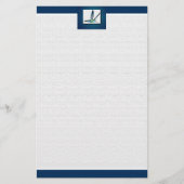 Blue Hummingbird Elegant Briefpapier (Vorderseite)