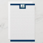 Blue Hummingbird Elegant Briefpapier (Vorne/Hinten)