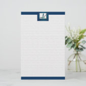 Blue Hummingbird Elegant Briefpapier (Stehend Vorderseite)