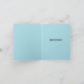 Blue Hummingbird Hydrangea Blume Vielen Dank Dankeskarte (Innenseite)