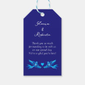 Blue Hummingbirds Boho Mexican Wedding Willkommen Geschenkanhänger (Vorderseite)