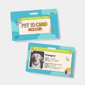 Blue Hund ID Card mit Foto Ausweis (Vorder- & Rückseite)