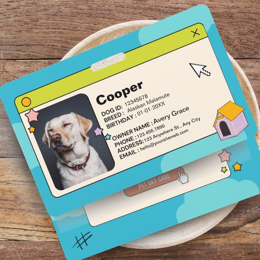 Blue Hund ID Card mit Foto Ausweis