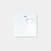 Blue Hund und Herz Notes Post-it Klebezettel (Vorderseite)