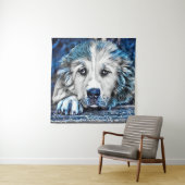 BLUE-Hund Wandteppich (Beispiel)