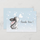 Blue Hunny Herz konfetti Wohnung Danke Karte (Vorne/Hinten)