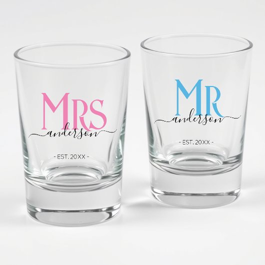 Blue Husband Groom Mr Wedding Jubiläum Schnapsglas