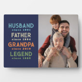 Blue Husband Pater Grandpa Legend Foto Fotoplatte (Vorderseite)