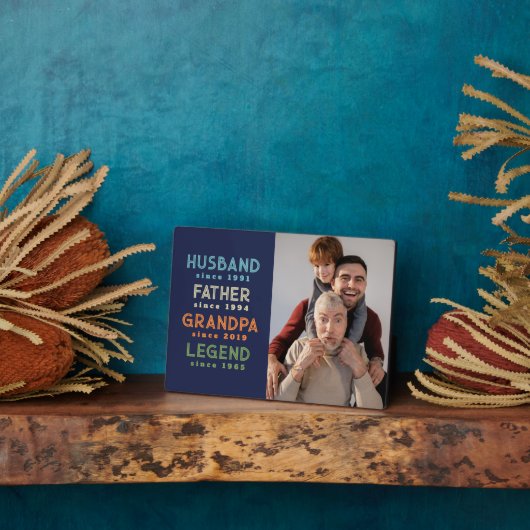 Blue Husband Pater Grandpa Legend Foto Fotoplatte (Seite)