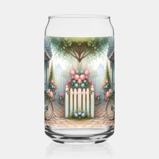 Blue Hütte Bike mit Spring Blume Basket Dosenglas (Rechts)