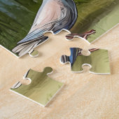 Blue Hütte Bike mit Spring Blume Basket Puzzle (Seite)