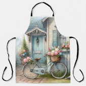 Blue Hütte Bike mit Spring Blume Basket Schürze (Vorderseite)