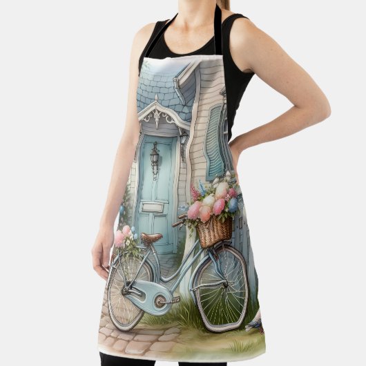 Blue Hütte Bike mit Spring Blume Basket Schürze (InSitu)