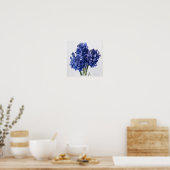 Blue Hyacinth Blume Art Print Poster (Küche)