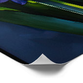 Blue Hyacinth Blume Art Print Poster (Ecke)