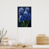 Blue Hyacinth Blume Art Print Poster (Küche)
