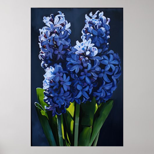 Blue Hyacinth Blume Art Print Poster (Vorne)