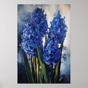Blue Hyacinth Blume Art Print Poster