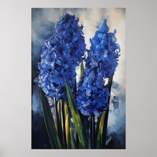 Blue Hyacinth Blume Art Print Poster (Vorne)