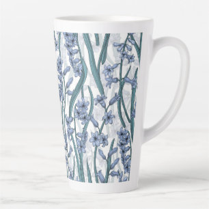 Blue Hyacinth Blume auf weiß Milchtasse