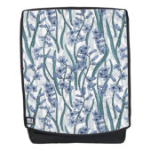 Blue Hyacinth Blume auf weiß Rucksack (Vorderseite)