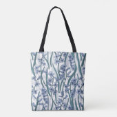 Blue Hyacinth Blume auf weiß Tasche (Rückseite)