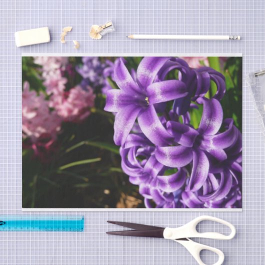 Blue Hyacinth II Spring Floral Seidenpapier (Handwerk)