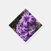 Blue Hyacinth II Spring Floral Serviette (Ecke)