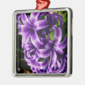 Blue Hyacinth II Spring Floral Silbernes Ornament (Links)