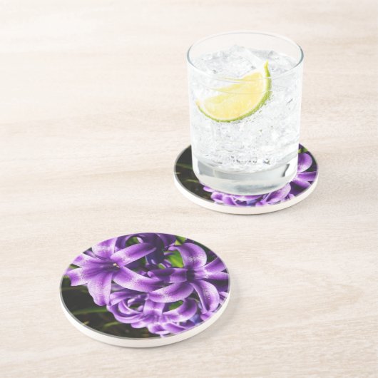 Blue Hyacinth II Spring Floral Untersetzer (Seite)