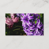 Blue Hyacinth II Spring Floral Visitenkarte (Rückseite)