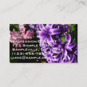 Blue Hyacinth II Spring Floral Visitenkarte