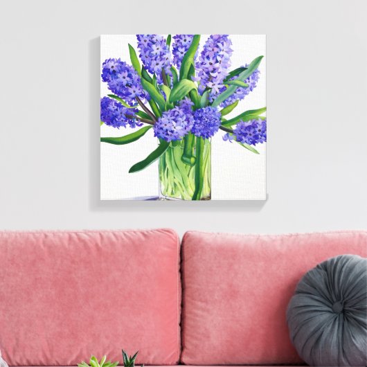 Blue Hyacinths Leinwanddruck (Insitu (Wohnzimmer))