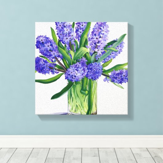 Blue Hyacinths Leinwanddruck (Insitu (Holzboden))