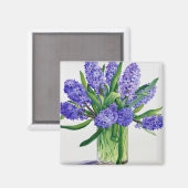 Blue Hyacinths Magnet (Vorderseite/Rückseite)