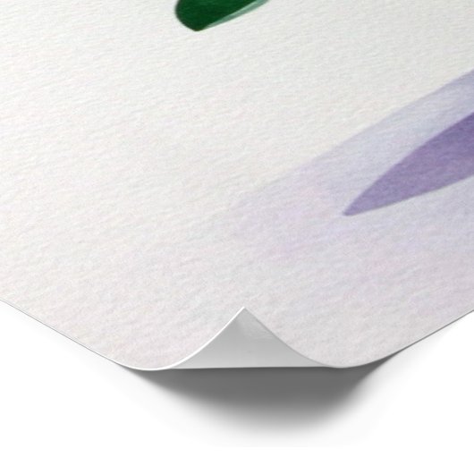 Blue Hyacinths Poster (Ecke)